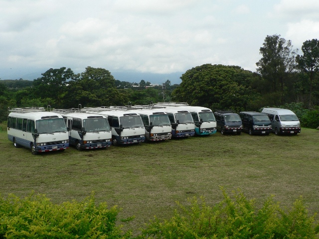 Flota de unidades disponibles para transporte en Costa Rica
